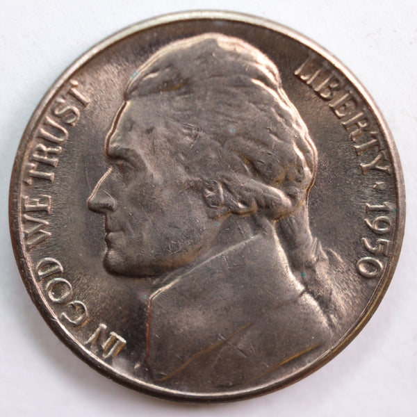 1950-D Jefferson Nickel, Mint State Uncirculated Coin, Store #NL636