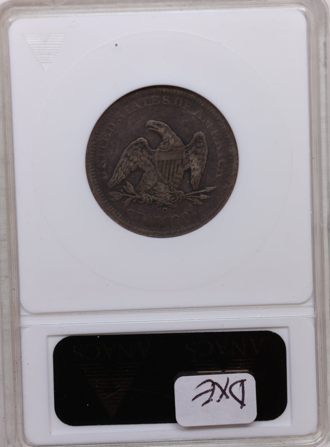 1843-O Seated Liberty Quarter, ANACS VF-30, Breen-3952, Store Sale #GQR047.