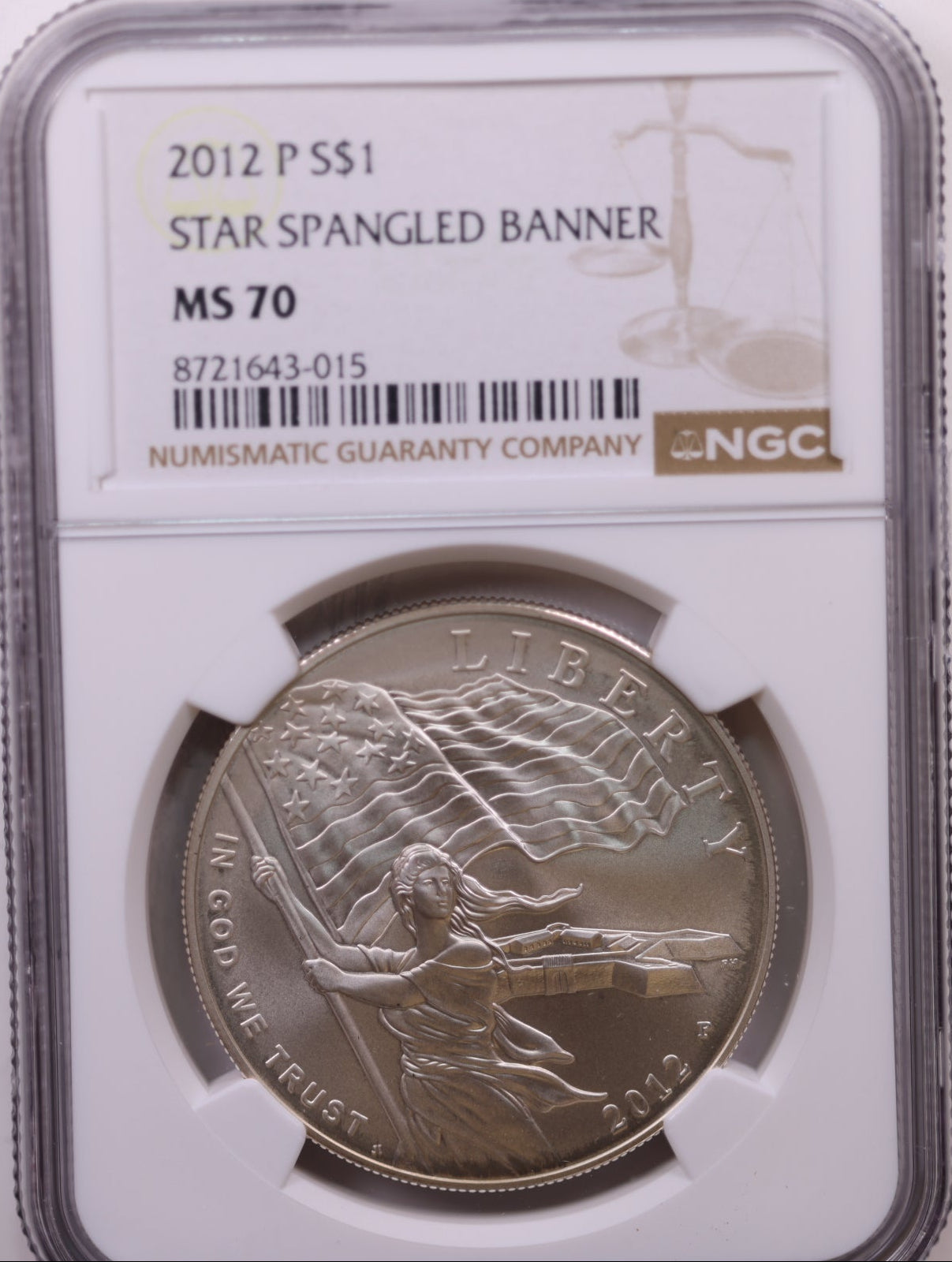2012-P $1 Star Spangled Banner, NGC MS 70, Store #GMC315