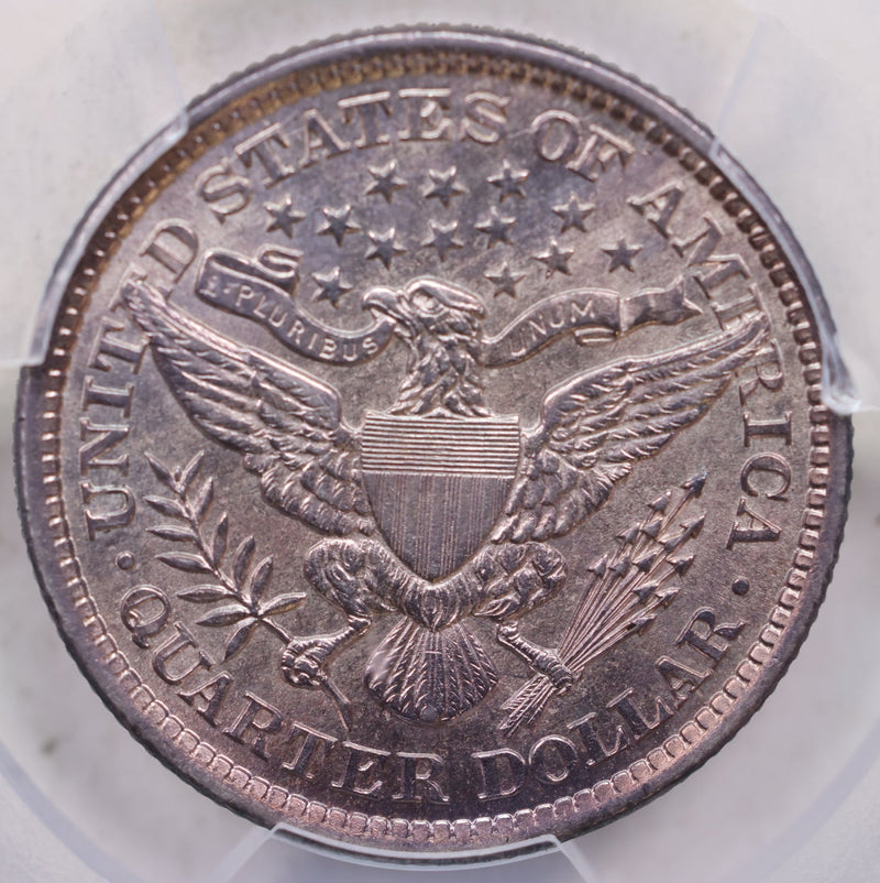 1893 Barber Silver Quarter Nice Eye Appeal, PCGS AU-58, Store Sale