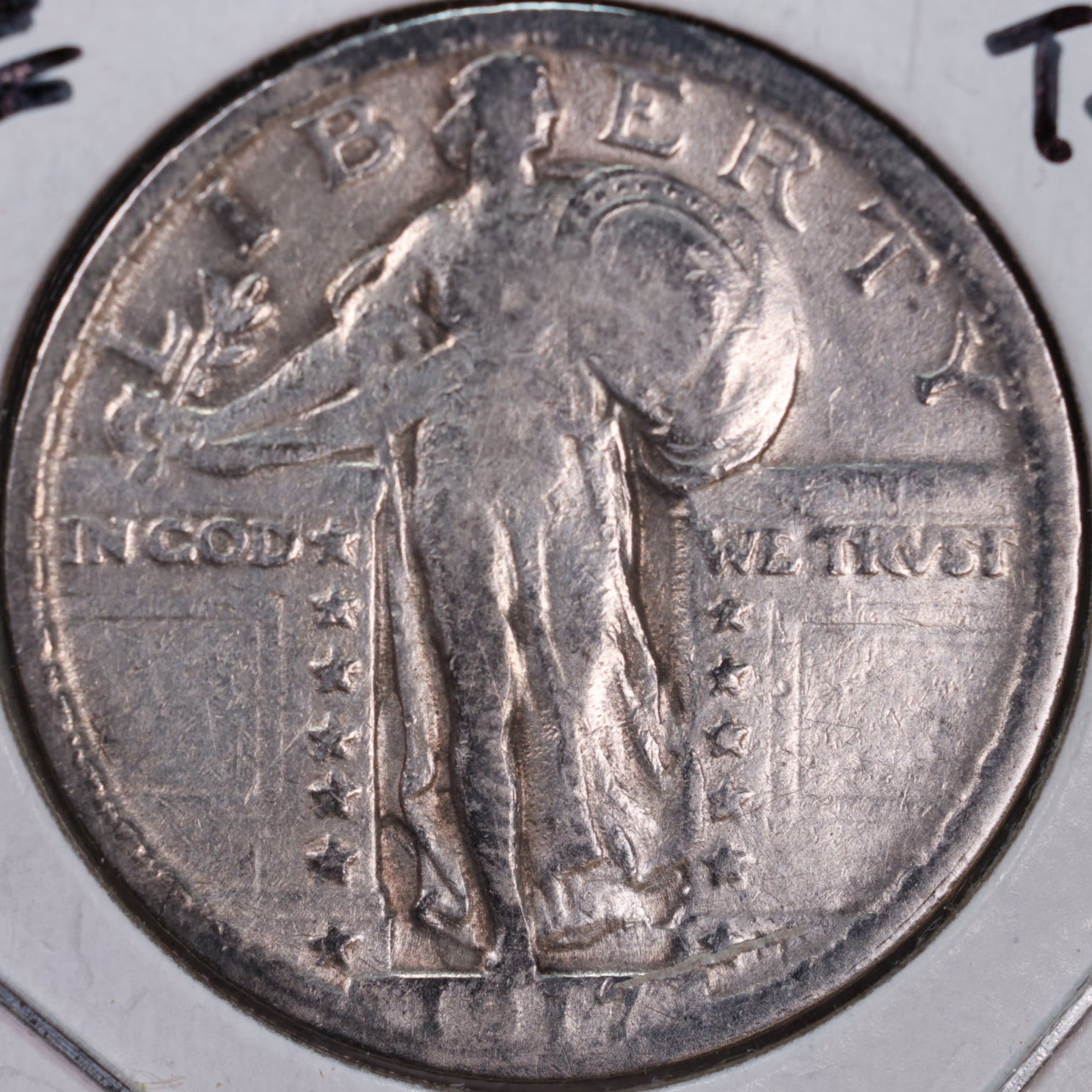 1917 Standing Liberty Quarter, T-2, Very Good+ Circulated Coin, Store #QR0027