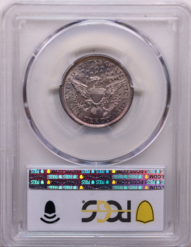 1893 Barber Silver Quarter Nice Eye Appeal, PCGS AU-58, Store Sale