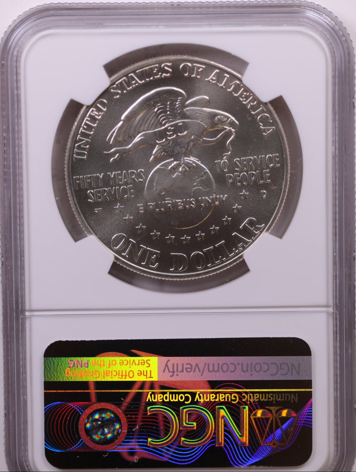 1991-D $1 USO Anniversary, NGC MS 69, Store #GMC318