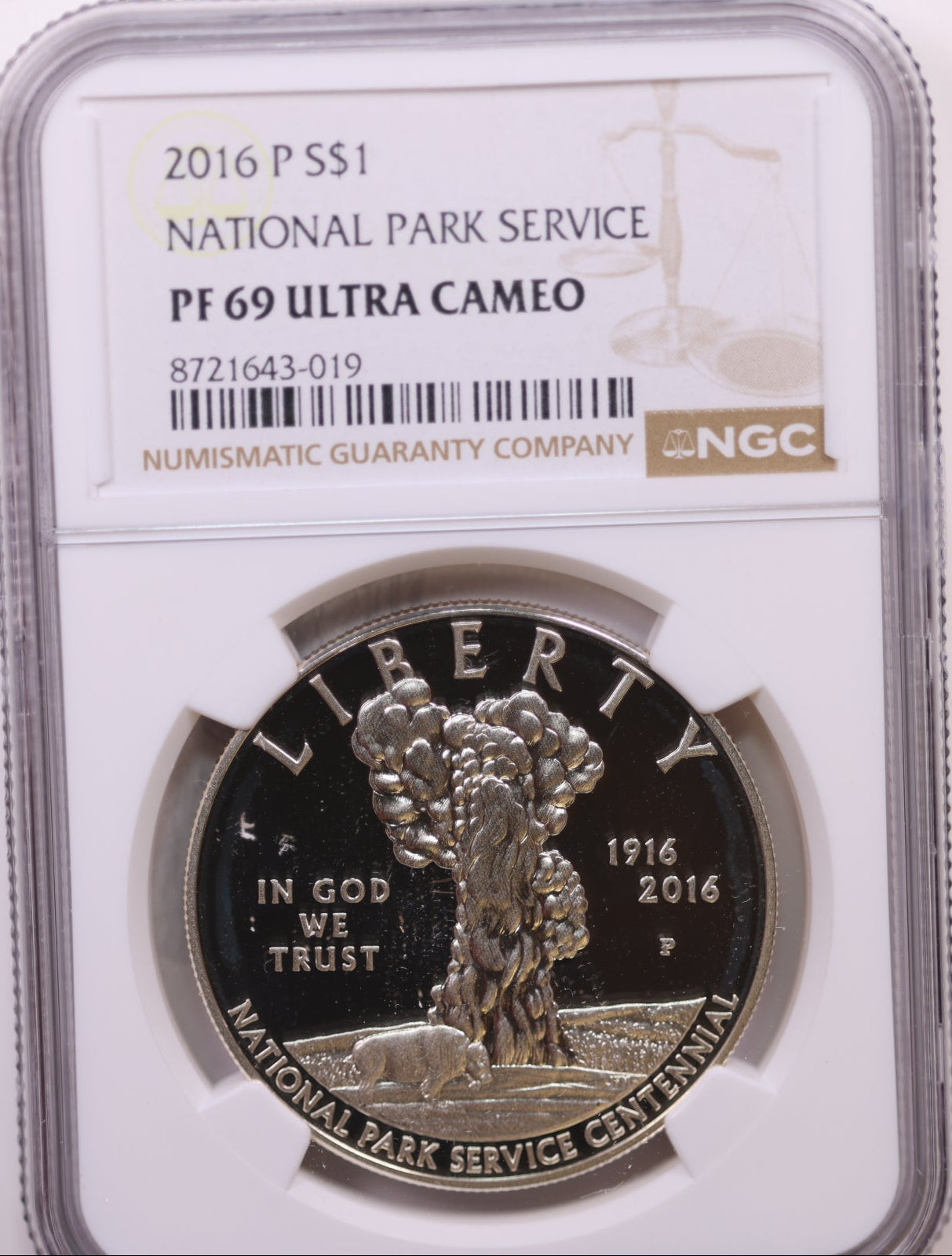 2016-P $1 National Park Service, NGC PF 69 Ultra Cameo, Store #GMC319