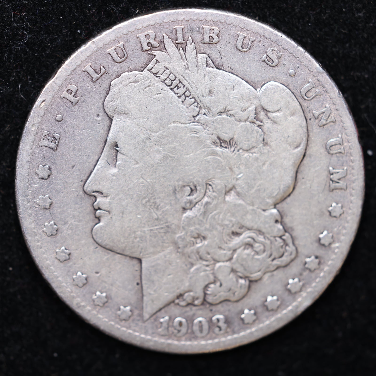 1903-S Morgan Silver Dollar, Very Good Circulated Coin, Sale #DR#0549.