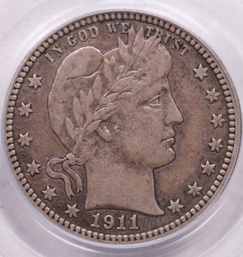 1911-S Barber Silver Quarter, PCGS XF-45, Nice Eye Appeal, Store Sale