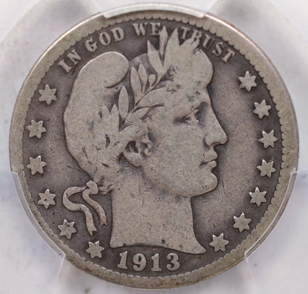 1913-S Barber Silver Quarter, PCGS VG-8, Nice Eye Appeal, Store Sale #GQR052.