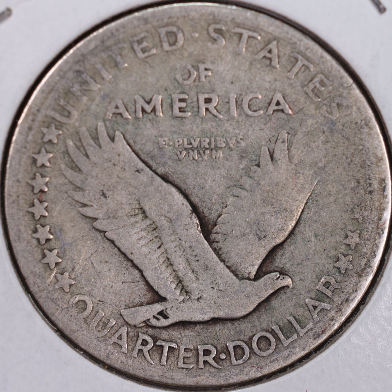 1917-D Standing Liberty Silver Quarter, T-1, V.G, Circulated Coin, Store #QR0034