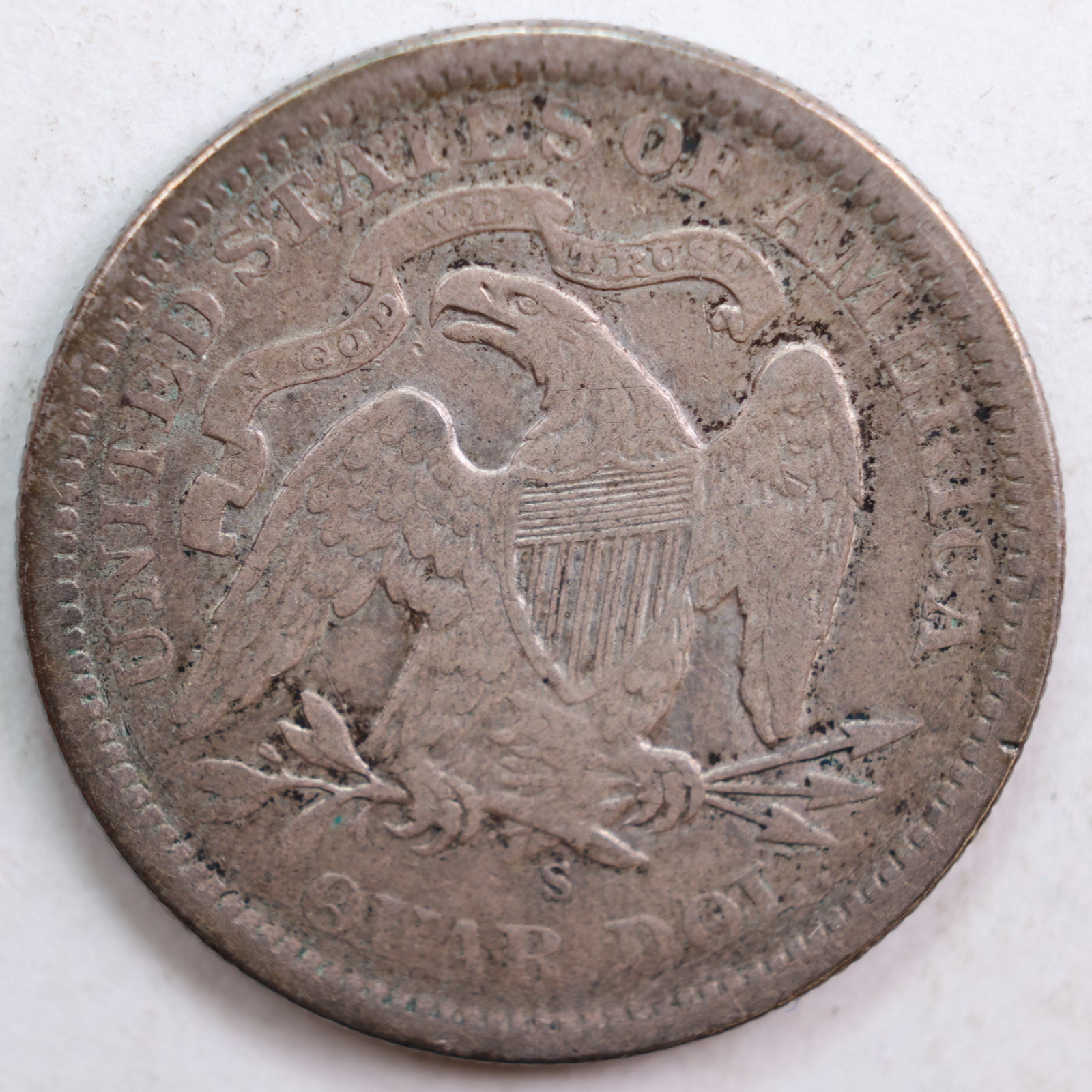 1876-S Seated Liberty Quarter, Extra Fine+ Circulated Coin, Store #QR743