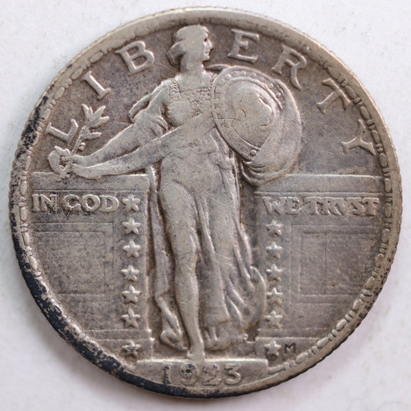 1923 Standing Liberty Quarter, Extra Fine+ Circulated Coin, Store #QR744