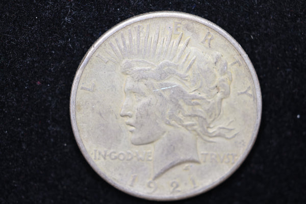 1921 Peace Silver Dollar.,*KEY DATE*, Circulated Coin. Large Affordable Dollar Sale #02116