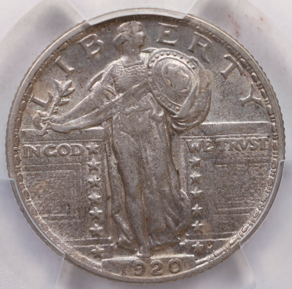 1920 Standing Liberty Quarter, PCGS AU-55, Nice Eye Appeal, Store Sale #GQR054.
