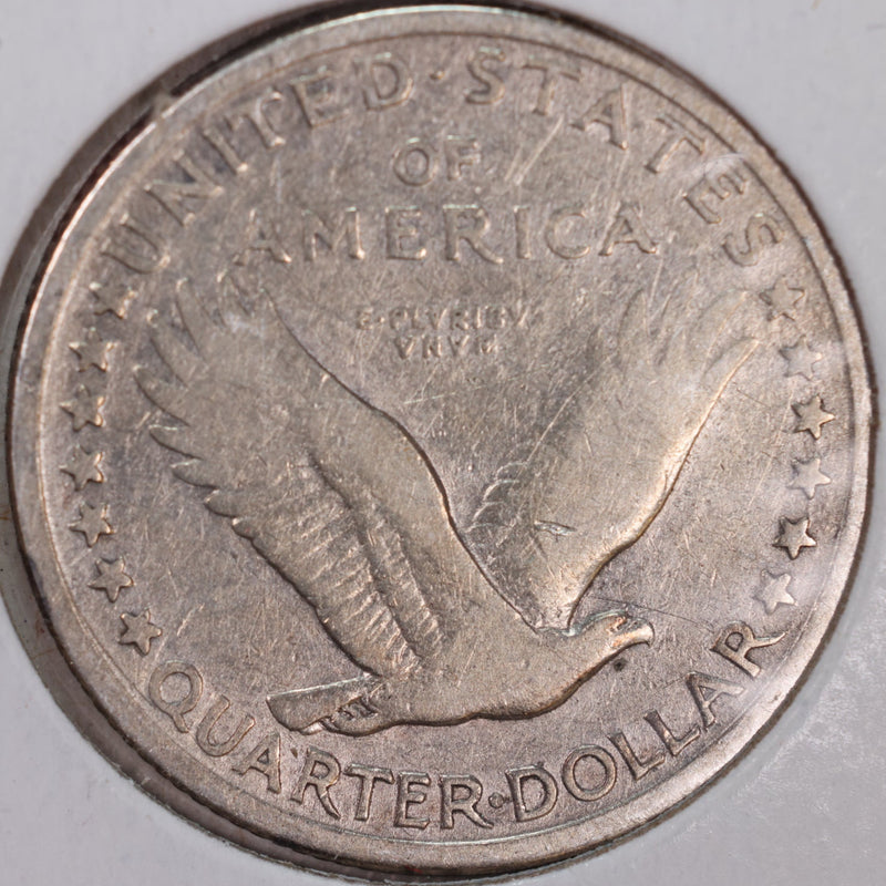 1917-S Standing Liberty Quarter, T-1, Very Fine Circulated Coin, Store