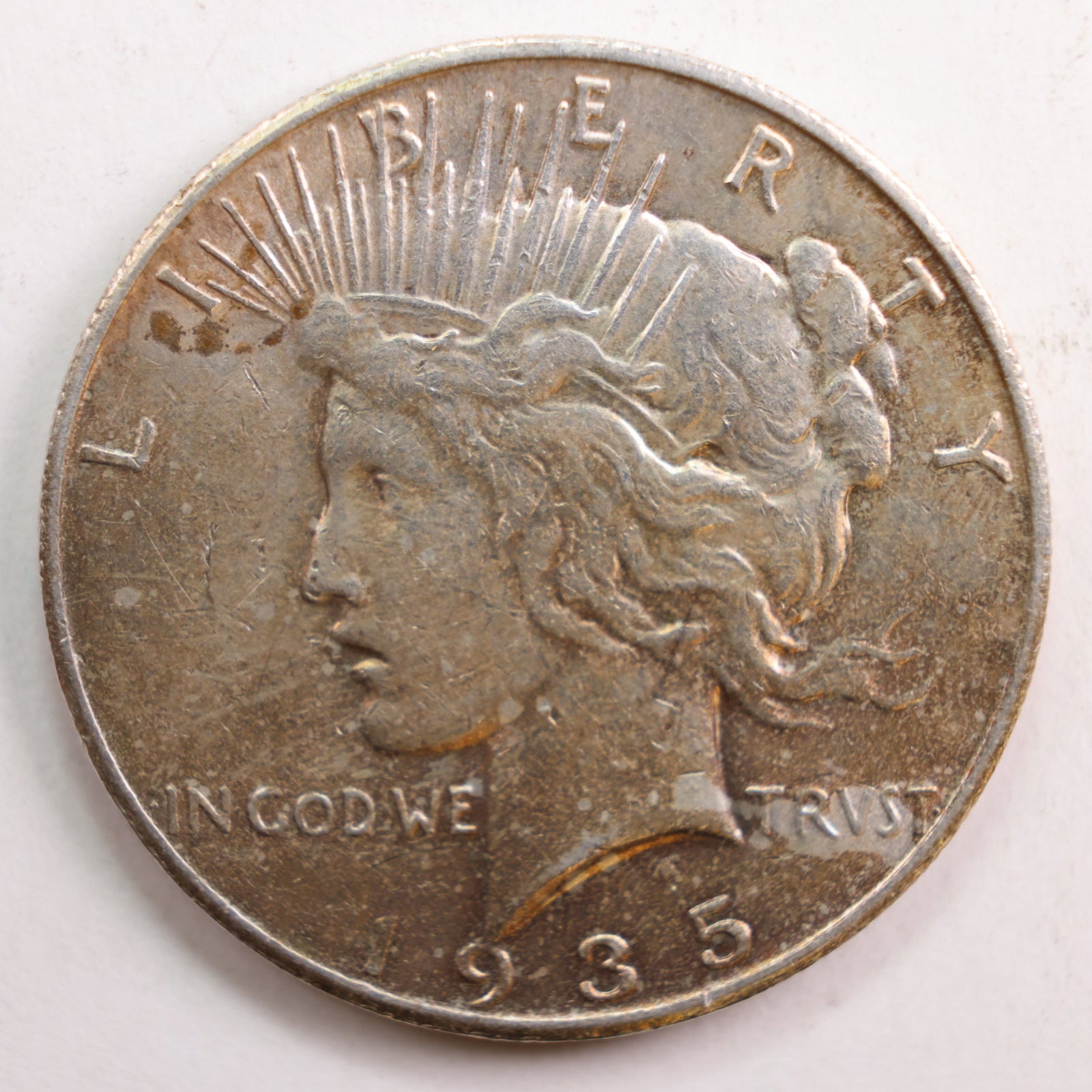 1935-S Peace Dollar, About Uncirculated Coin, Store #DR0841