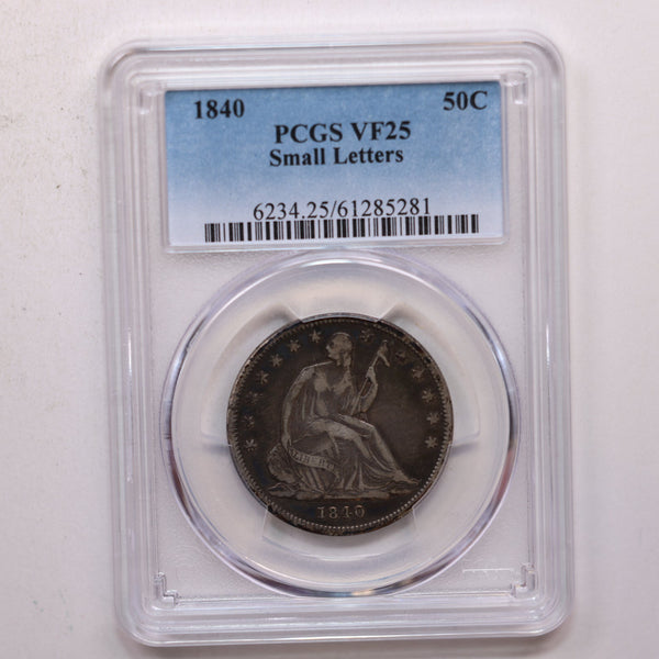 1840 Seated Liberty Half Dollar, Small Letters, PCGS VF-25, Store Sale #GHR096.