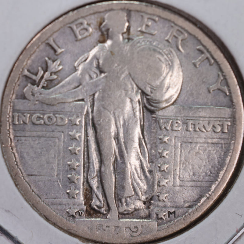 1919-D Standing Liberty Quarter, Very Fine Circulated Coin, Store