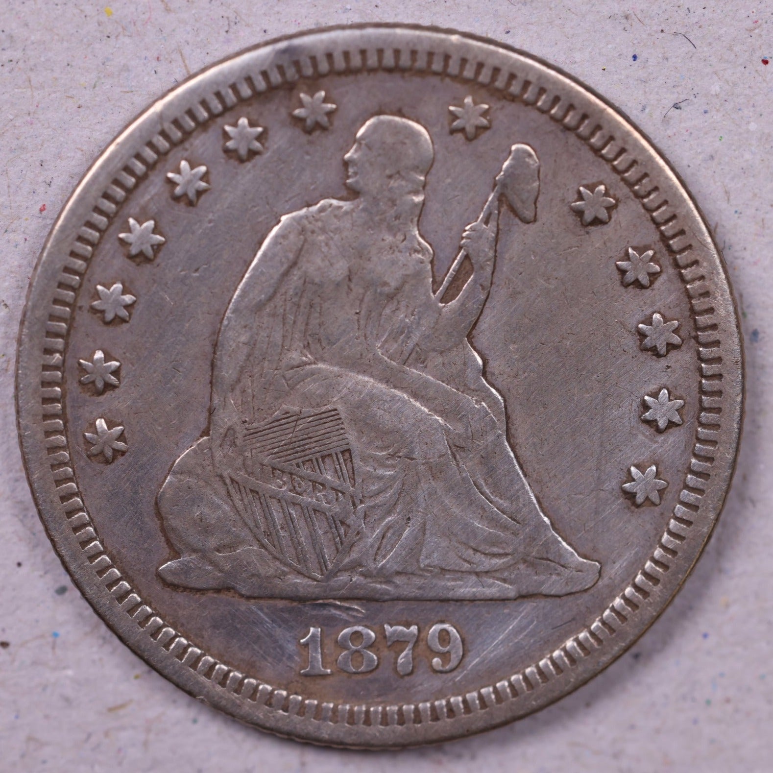 1879 Seated Liberty Quarter, Very Fine Circulated Coin., Store #QR1390