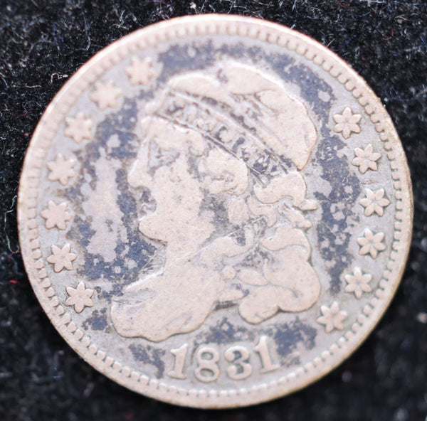 1831 Cap Bust Half Dime., Circulated Coin. Large Affordable Sale #02125