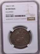 1864-S Seated Liberty Half Dollar.,  NGC X.F, Cleaned, Affordable Coin Store Sale