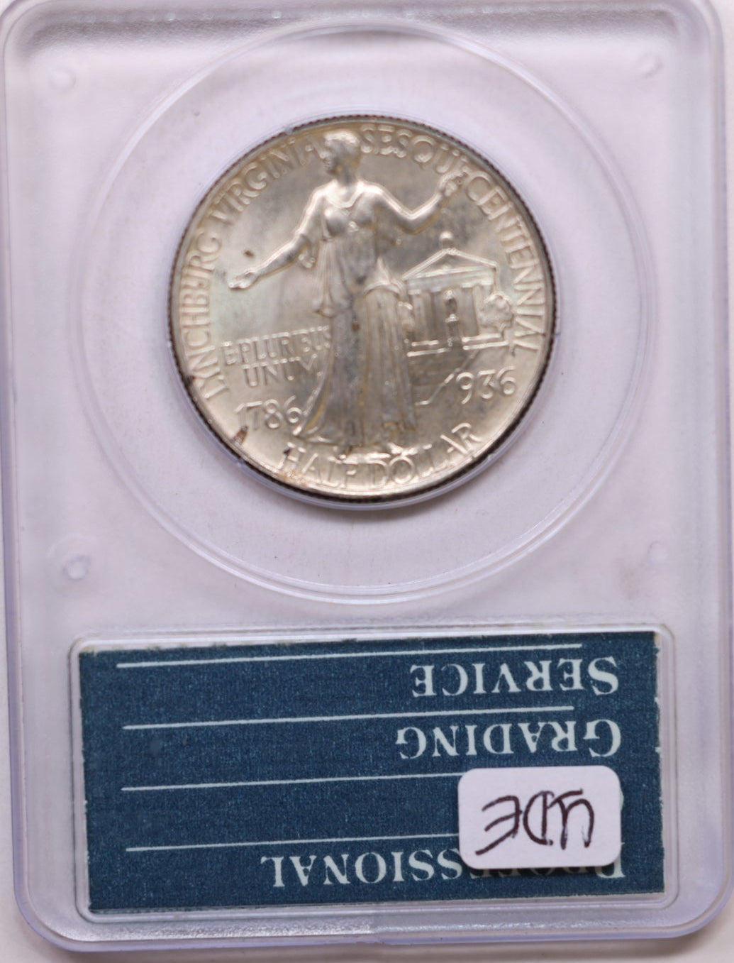 1936 Lynchburg, VA, Silver Half Dollar Commemorative, PCGS MS-64., Store #GEC0050.