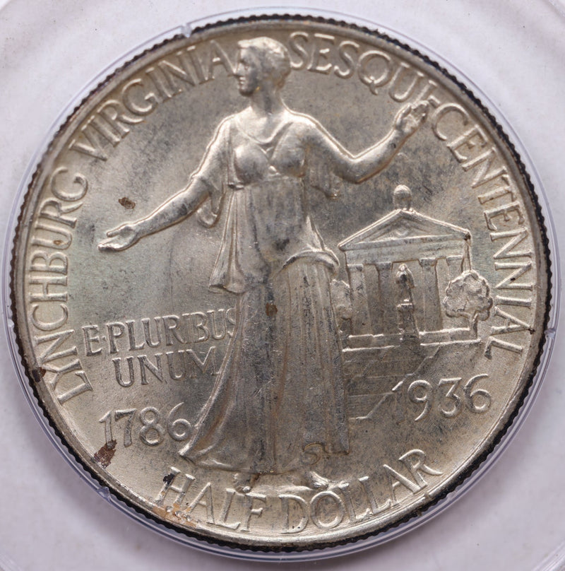 1936 Lynchburg, VA, Silver Half Dollar Commemorative, PCGS MS-64., Store