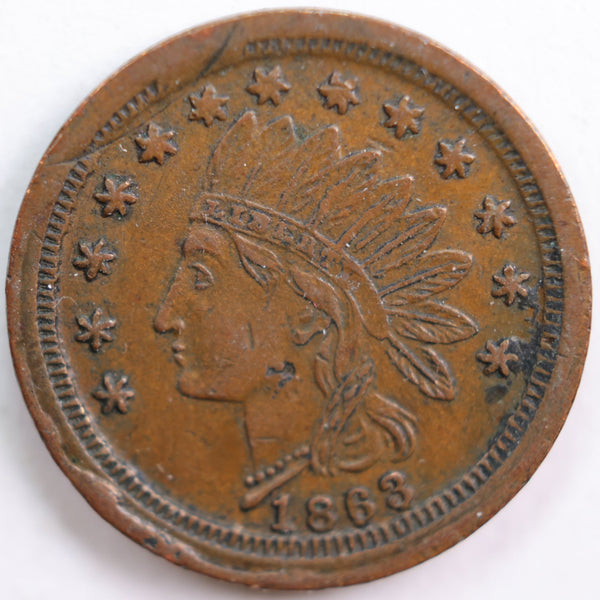 1861-64 Civil War Store Card, Carl Haas, Very Fine Circulated Coin, Store #CN003