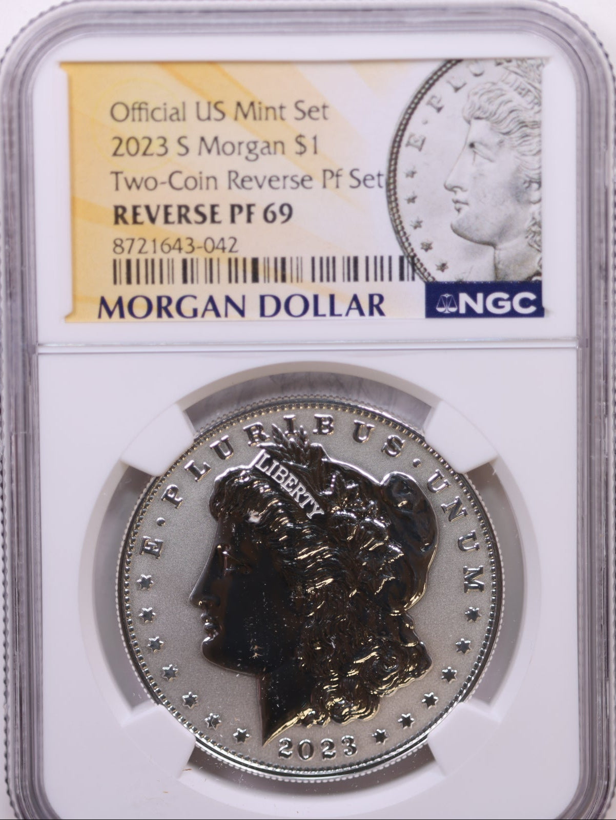 2023-S $1 Morgan, NGC Reverse PF 69, Store #GMC342