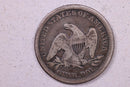 1857-O Seated Liberty Quarter., Very Fine Circulated Coin., Store