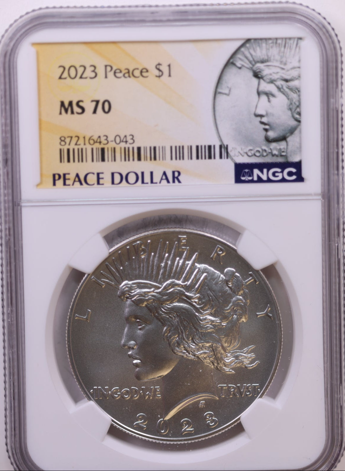 2023 $1 Peace, NGC MS 70, Store #GMC343