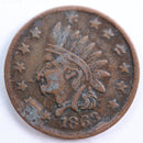 1861-64 Civil War Patriotic Token, Fine Circulated Coin, Store