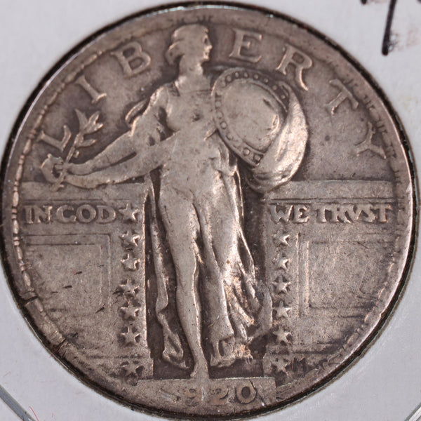 1920 Standing Liberty Quarter, Very Fine Circulated Coin, Store #QR0055