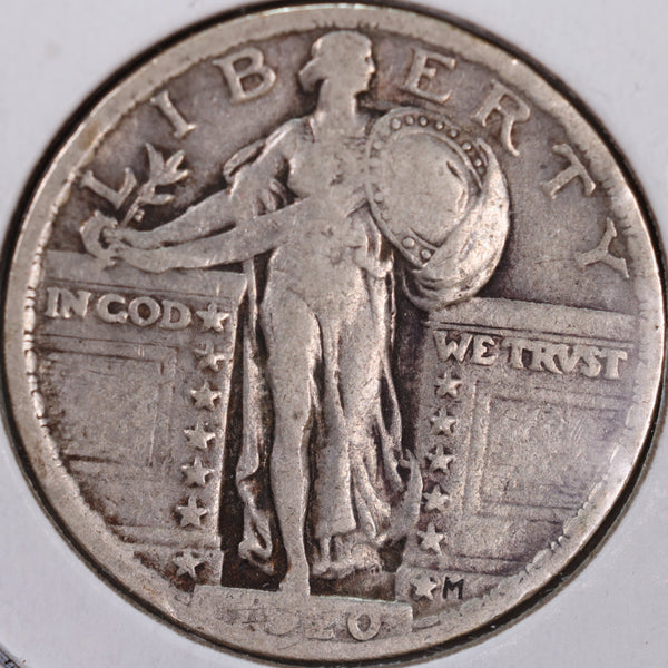 1920 Standing Liberty Quarter, Very Good+ Circulated Coin, Store #QR0056