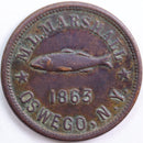 1861-64 Civil War Store Card, M.L. MARSHALL, About Uncirculated Coin, Store