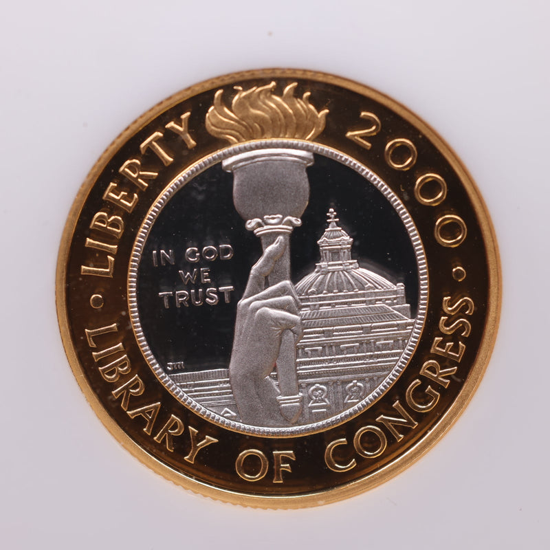 2000 W $10 Library of Congress, BI-Metal Commemorative, NGC PF69, Store