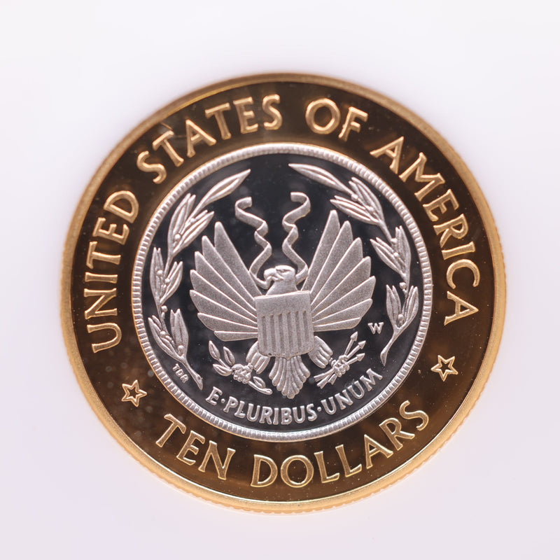 2000 W $10 Library of Congress, BI-Metal Commemorative, NGC PF69, Store