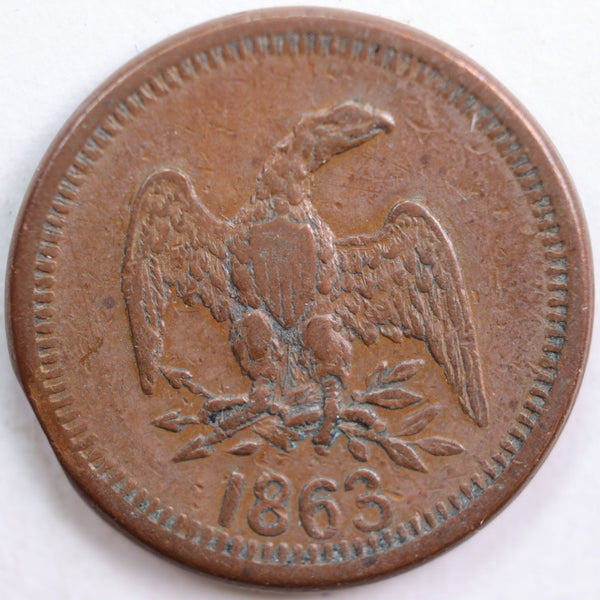 1861-64 Civil War Store Card, PH CARPELES, Very Fine Circulated Coin, Store #CN012