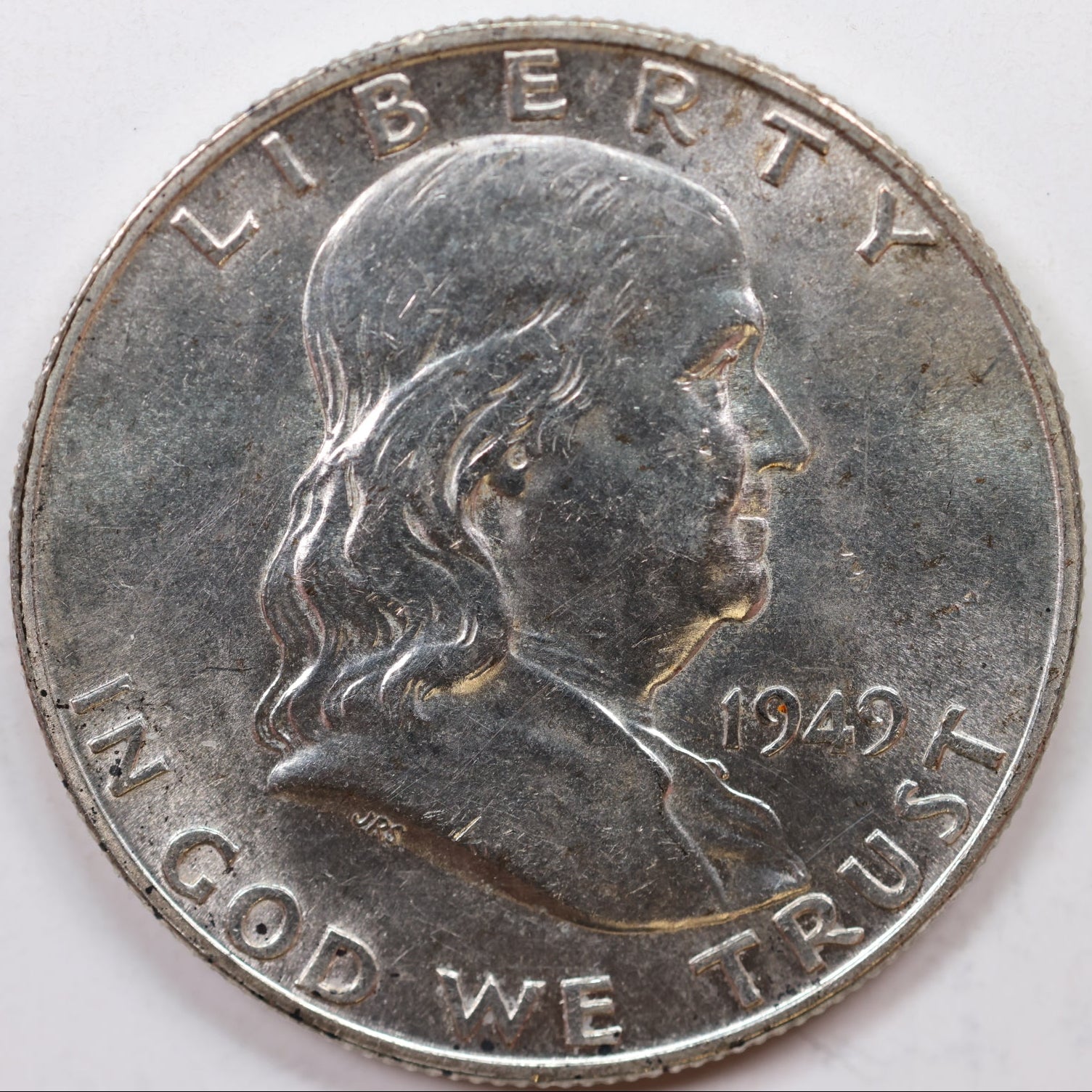 1949-D Franklin Half Dollar, Mint State Uncirculated Coin, Store #HR1173