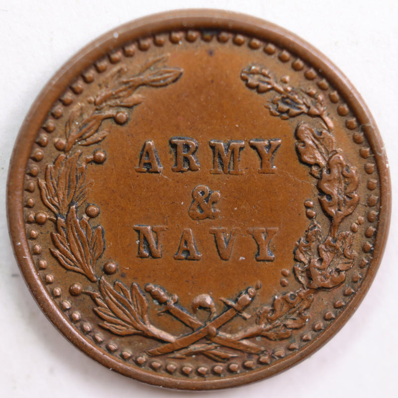 1861-64 Civil War Patriotic Token, About Uncirculated Coin, Store
