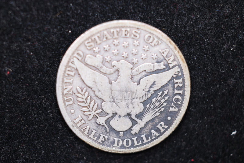 1904-S Barber Half Dollar., Circulated Coin. Large Affordable Sale
