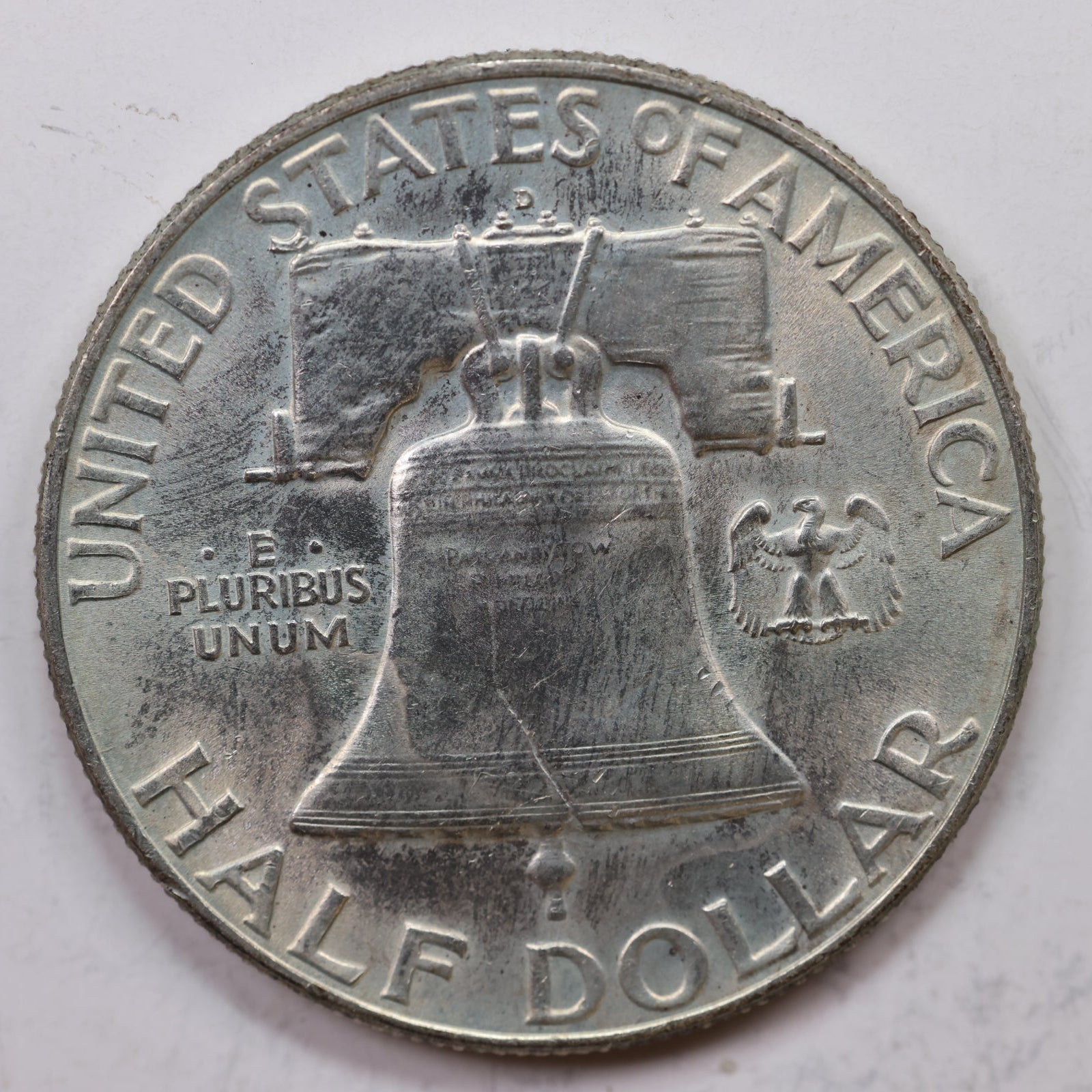 1950-D Franklin Half Dollar, Mint State Uncirculated Coin, Store #HR1176