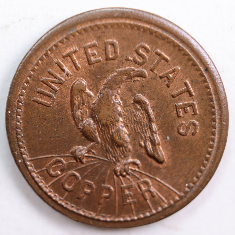 1861-64 Civil War Patriotic Token, About Uncirculated Coin, Store