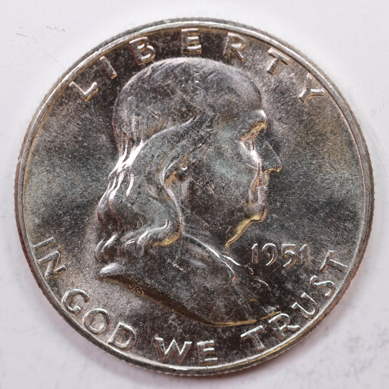 1951 Franklin Half Dollar, Mint State Uncirculated Coin, Store #HR1177