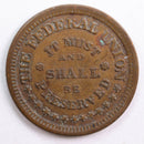 1861-64 Civil War Patriotic Token, Uncirculated Coin, Store