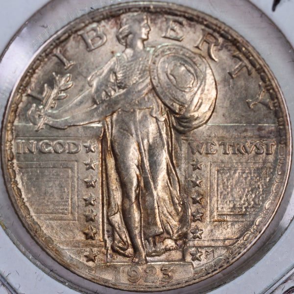 1923 Standing Liberty Quarter, Mint State Uncirculated Coin, Store #QR0068
