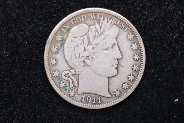 1911 Barber Half Dollar., Circulated Coin. Large Affordable Sale #02147