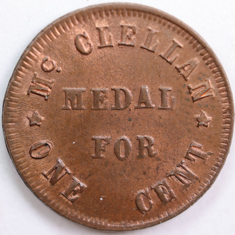 1861-64 Civil War Token, Extra Fine Circulated Coin, Store