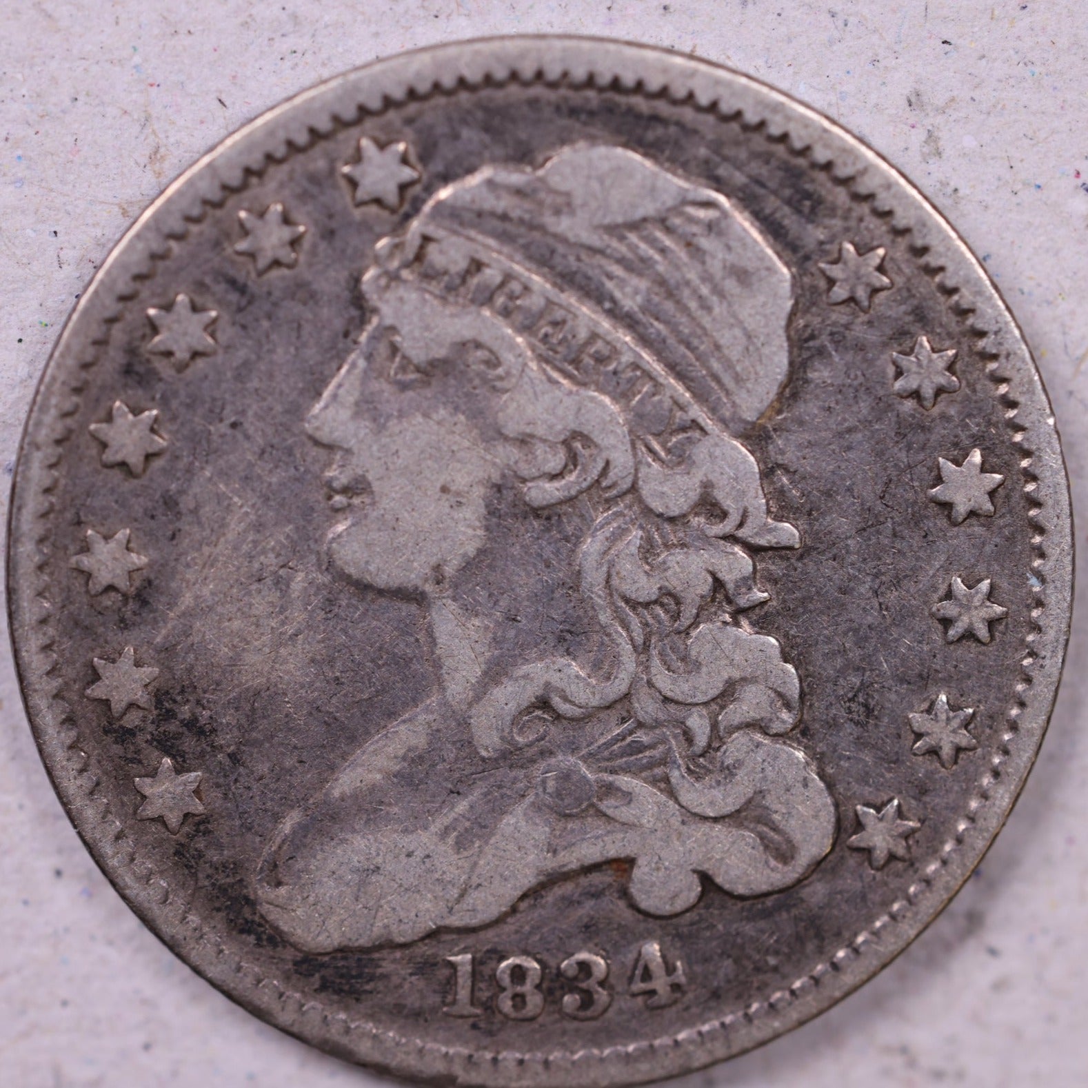 1834 Capped Bust Quarter., Very Fine Circulated Coin., Store#1132