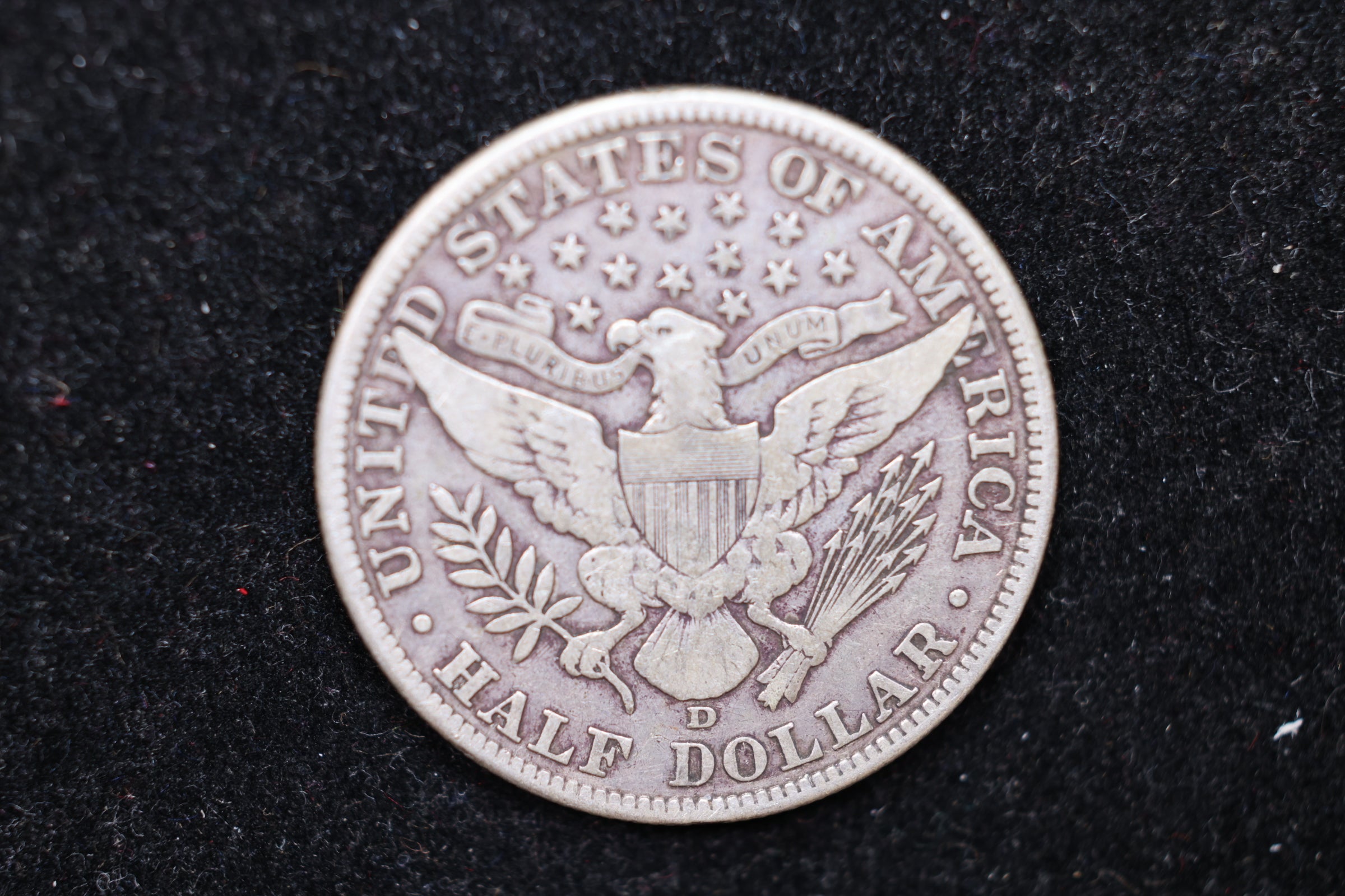 1911-D Barber Half Dollar., Circulated Coin. Large Affordable Sale #HR407