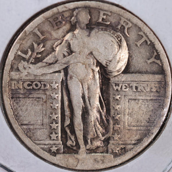 1923 Standing Liberty Quarter, Very Good Circulated Coin, Store #QR0071