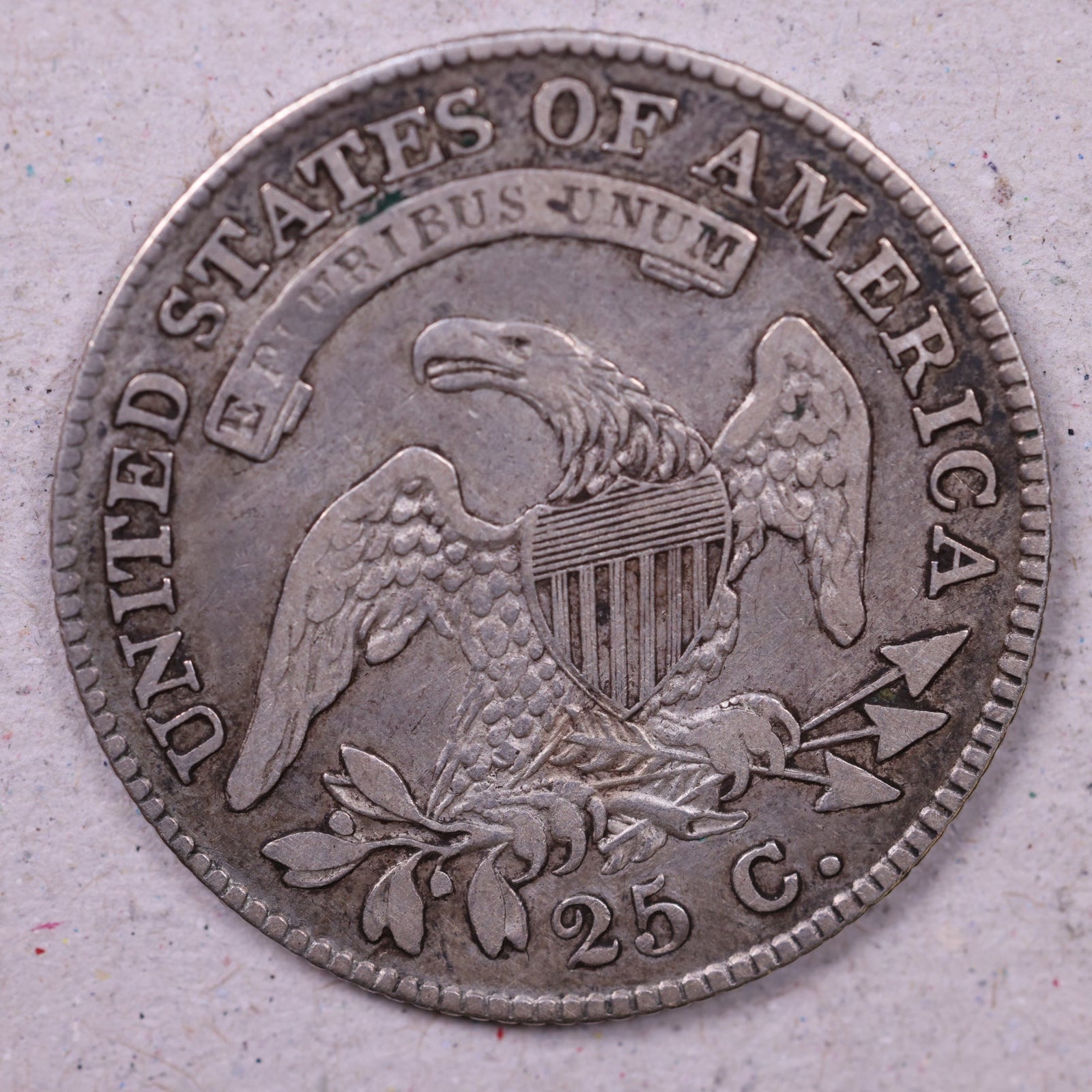 1828 Capped Bust Quarter., Very Fine Circulated Collectible Coin., Store#QR1343
